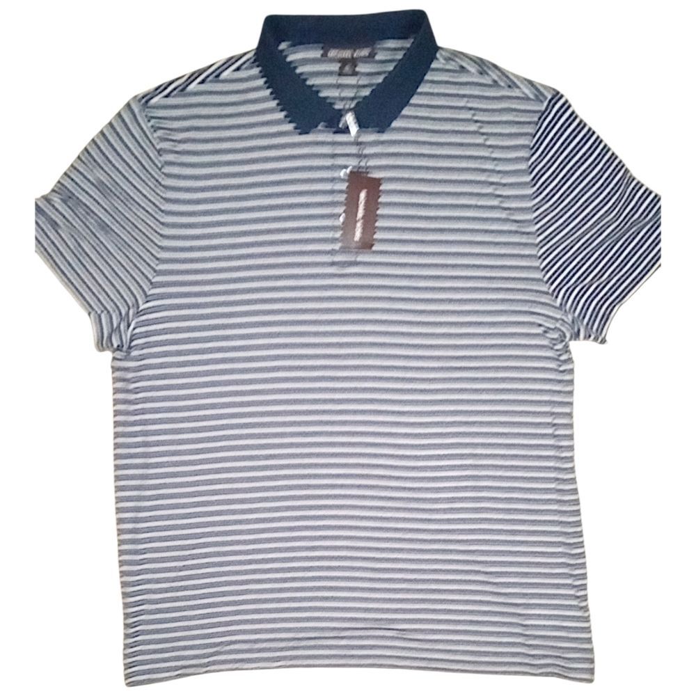 New Michael Kors Men's Striped Polo Shirt XL